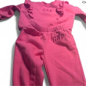 GAP Bright Pink Kids Sweatshirt and Joggers Set